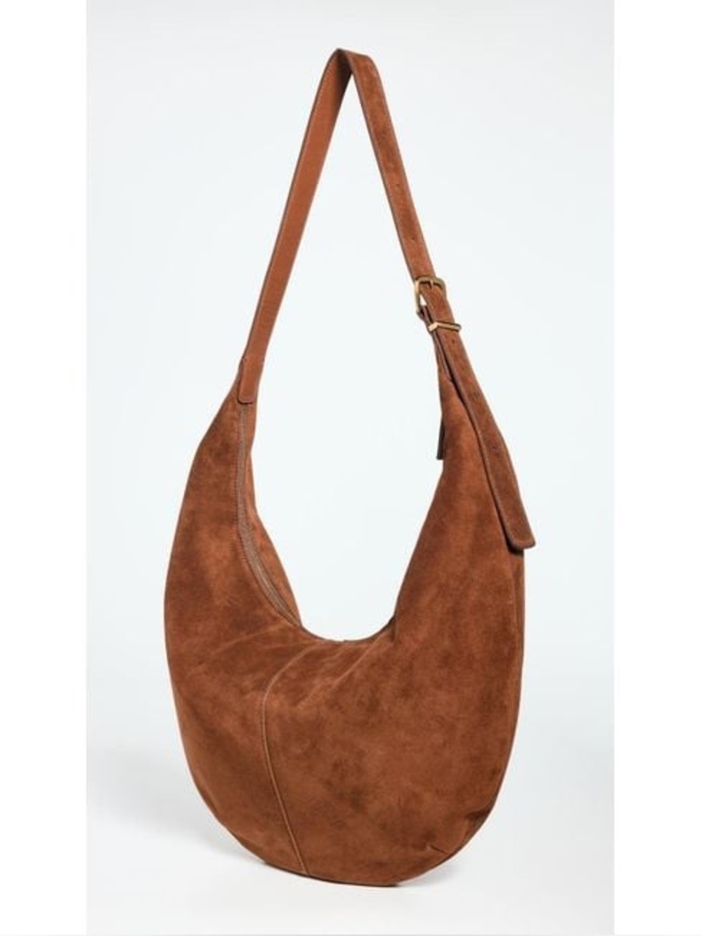 NWT Madewell Women's Brown Suede Essentials Slouch Hobo Bag - Picture 3 of 4